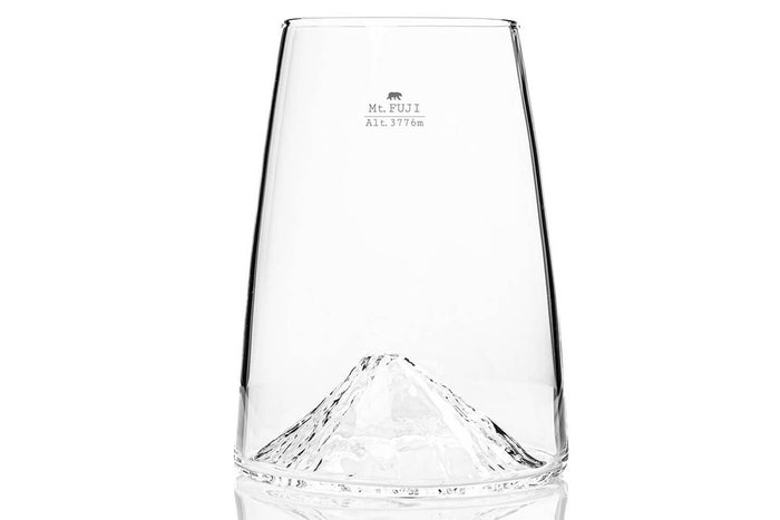 Verre à spiritueux long Alaskan Maker Topographic Mont Fuji en verre cristallin