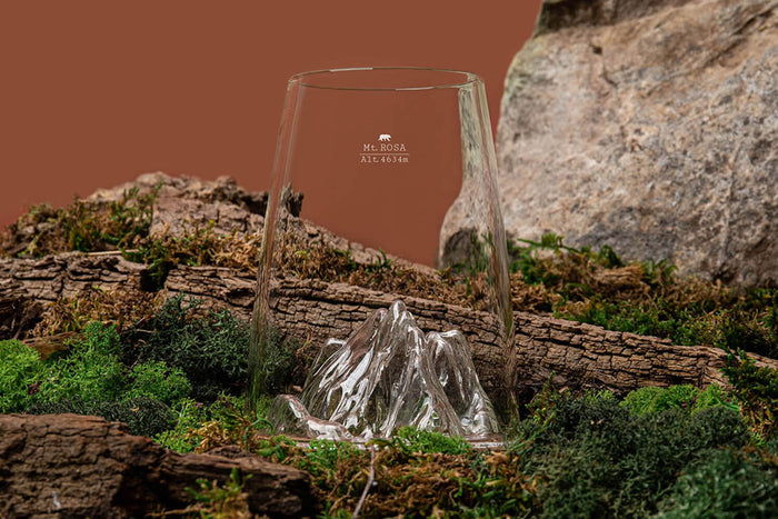 Verre à spiritueux long Alaskan Maker Topographic Mont Rosa en verre cristallin