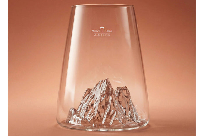 Verre à spiritueux long Alaskan Maker Topographic Mont Rosa en verre cristallin