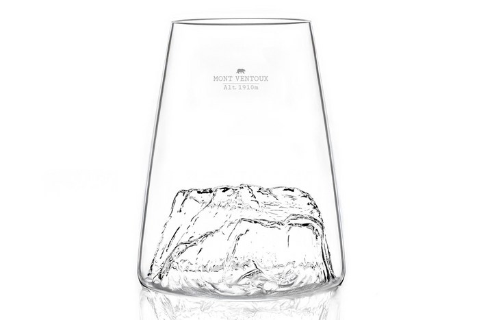 Verre à spiritueux long Alaskan Maker Topographic Mont Ventoux en verre cristallin