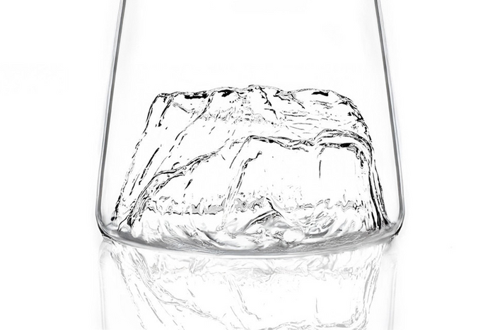 Verre à spiritueux long Alaskan Maker Topographic Mont Ventoux en verre cristallin