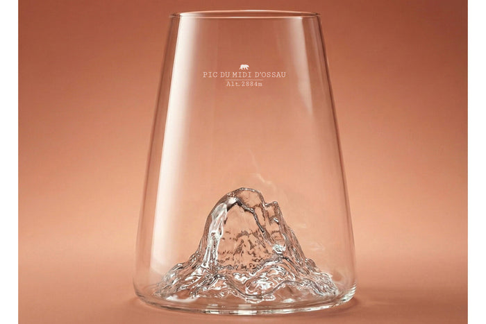 Verre à spiritueux long Alaskan Maker Topographic Pic du Midi en verre cristallin