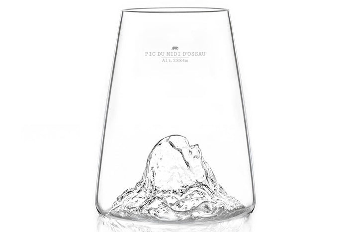 Verre à spiritueux long Alaskan Maker Topographic Pic du Midi en verre cristallin