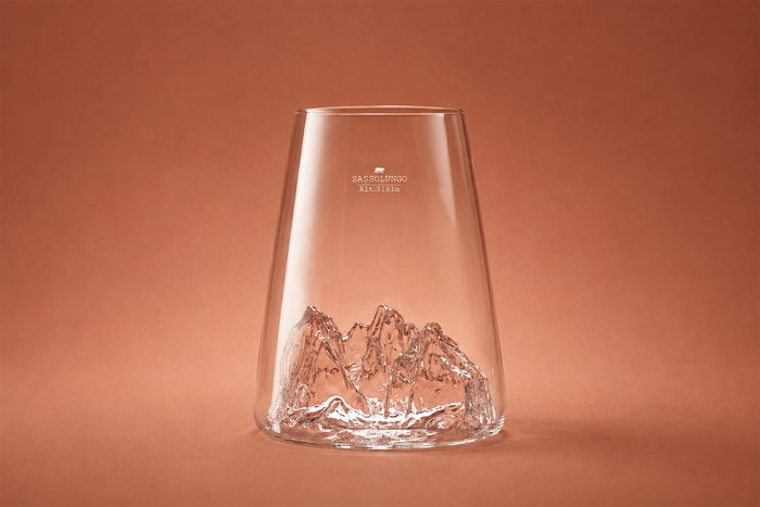 Verre à spiritueux long Alaskan Maker Topographic Sassolungo en verre cristallin