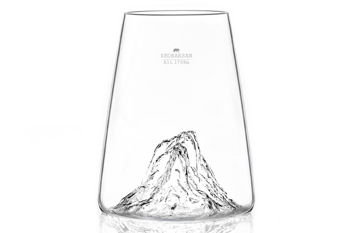 Verre à spiritueux long Alaskan Maker Topographic Seoraksan en verre cristallin