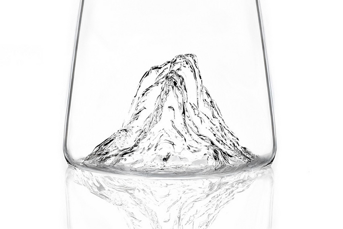 Verre à spiritueux long Alaskan Maker Topographic Seoraksan en verre cristallin