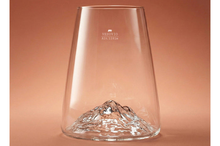 Verre à spiritueux long Alaskan Maker Topographic Vésuve en verre cristallin