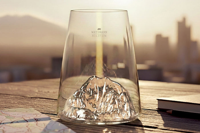 Verre à spiritueux long Alaskan Maker Topographic Watzmann en verre cristallin