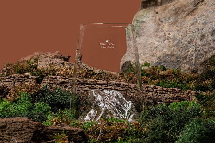 Verre à spiritueux long Alaskan Maker Topographic Zugspitze en verre cristallin