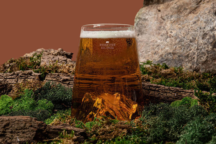Verre à spiritueux long Alaskan Maker Topographic Zugspitze en verre cristallin