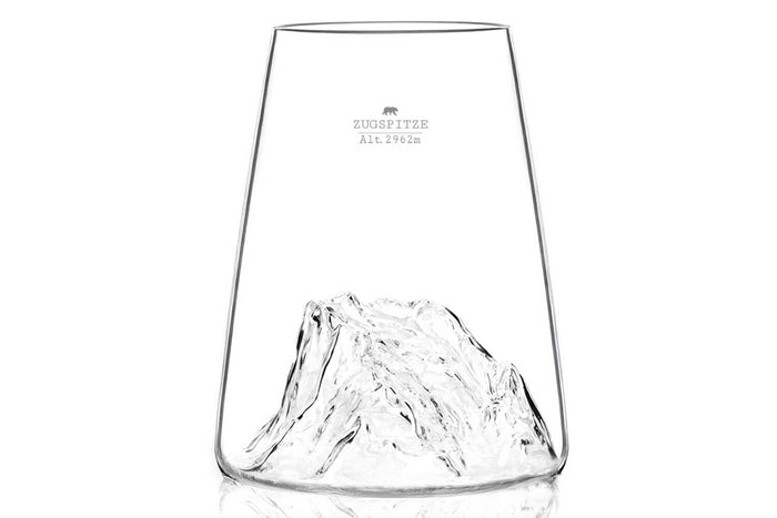 Verre à spiritueux long Alaskan Maker Topographic Zugspitze en verre cristallin