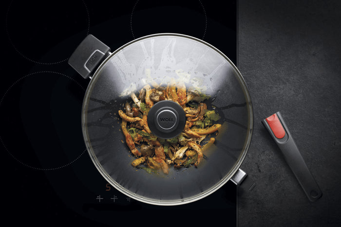 Wok Woll Diamond Lite en fonte d'aluminium manche amovible polymère 34cm